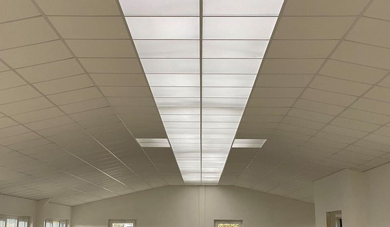 suspended ceiling, suspended ceiling grid, suspended ceiling lamp, suspended ceiling tile