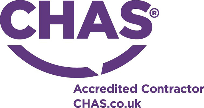 chas logo, suspended ceiling company derby